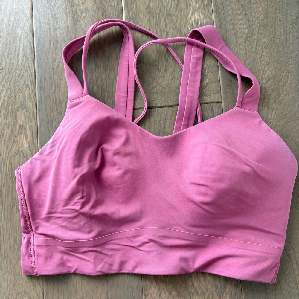 Lululemon Like a Cloud Longlinee Bra - D/DD - size 6 - PINK BLOSSOM